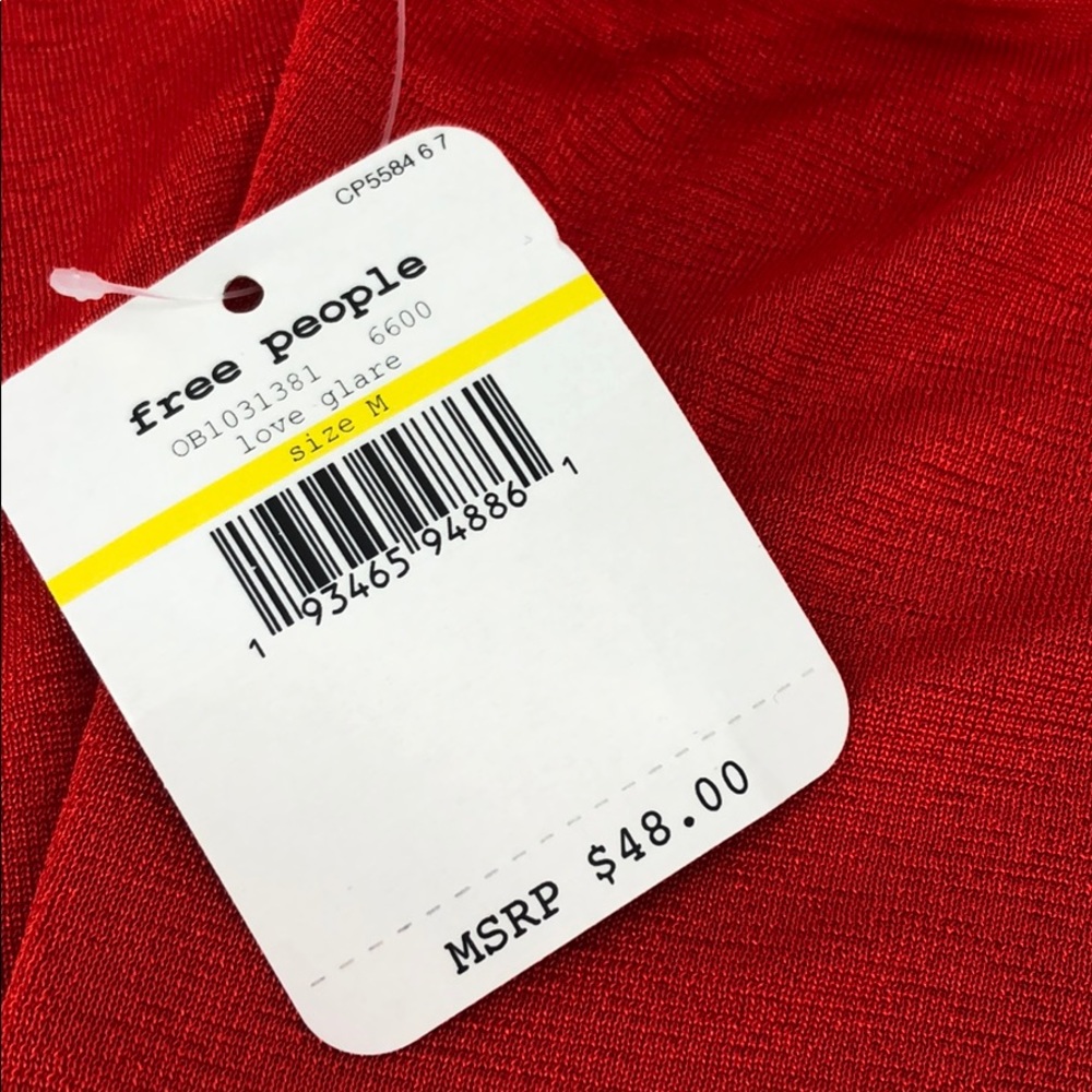 NWT Cowls In The Club Bodysuit Love Glare Red M - Picture 4 of 5